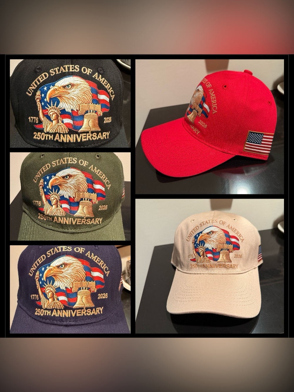 ❤️Buy Now❤️ 250th Anniversary 1776-2026 Cotton Patriotic Baseball Cap